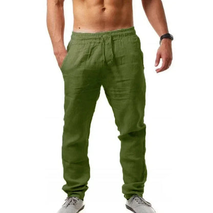 Men’s Cotton Linen Pants - Duce Closet