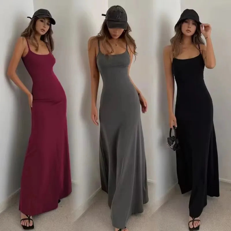 Summer Women’s Slim A-Line Backless Dress - Duce Closet