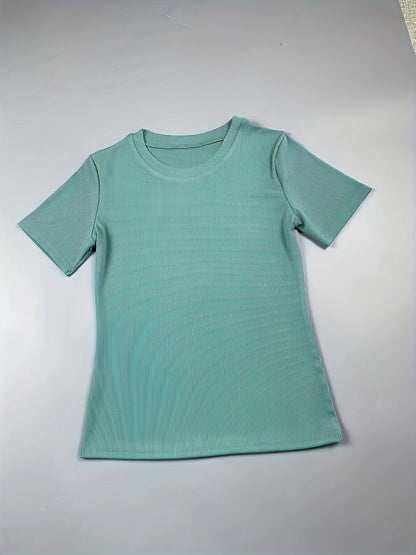 New style Lounge Wear Ribbed Casual 2 Piece Summer Shorts Set For Women Sleeve Top+Elastic Leggings Outfits - Duce Closet