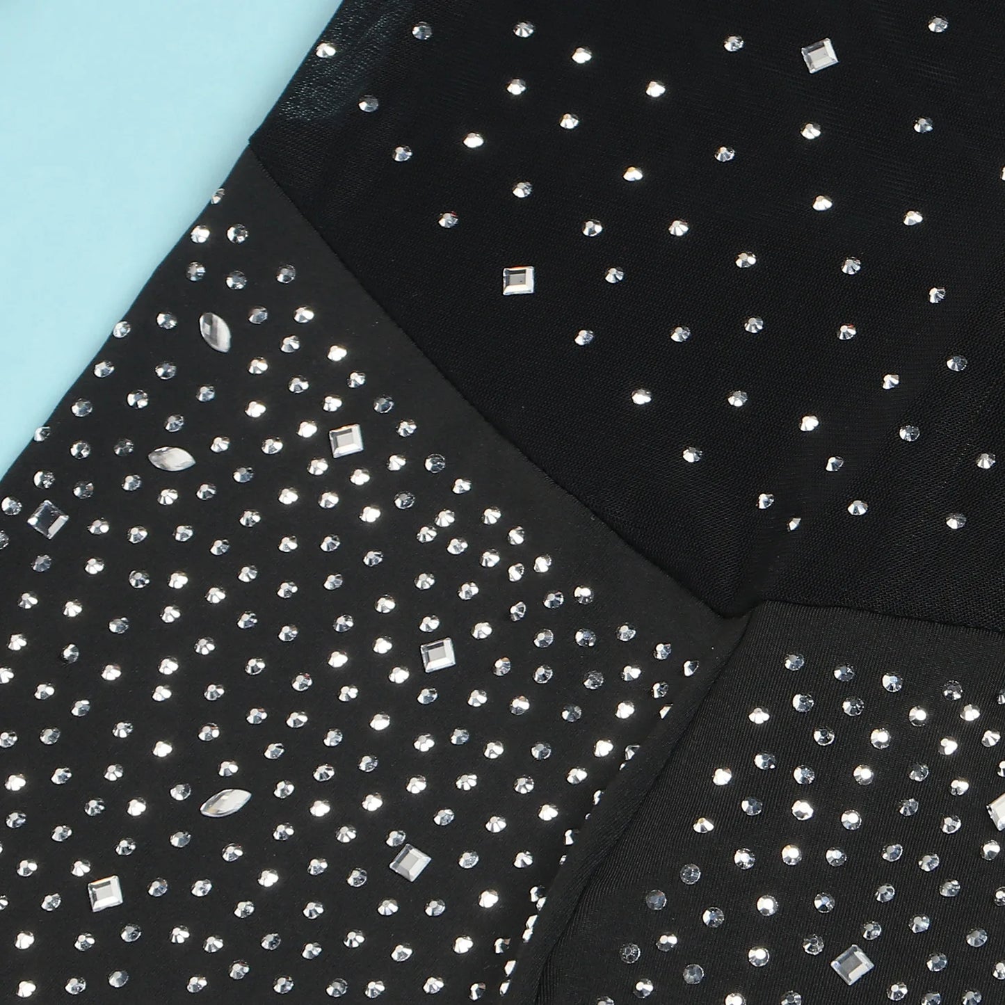 Sexy Party Jumpsuits Women 2024 Autumn Solid Mesh Diamond Fashion Long Sleeve Pants Jumpsuit Clubwear Female Overalls Streetwear - Duce Closet