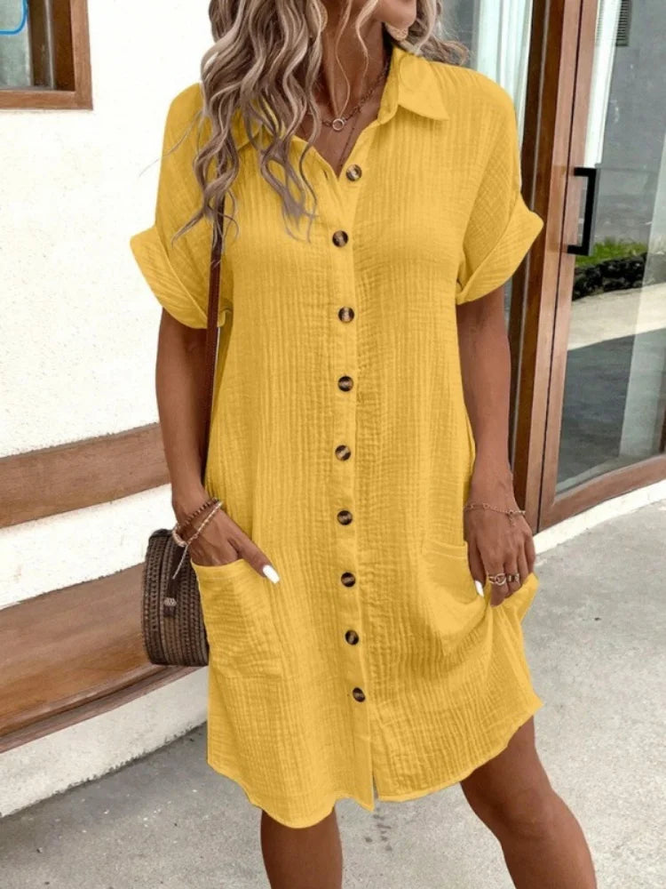 Women's Summer Shirt Dress - Duce Closet