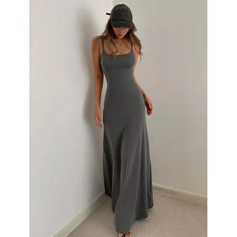 Summer Women’s Slim A-Line Backless Dress - Duce Closet