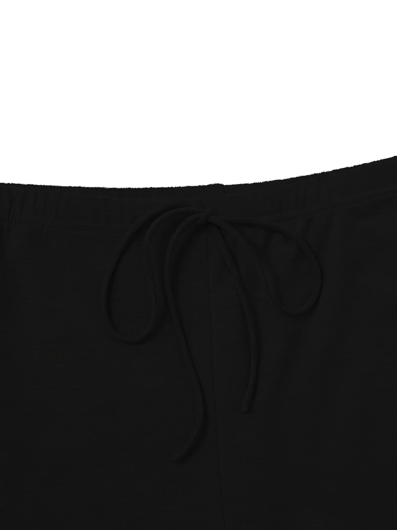 Plus Size Solid Two-piece Set Crew Neck Short Sleeve Top & Cut Out Shorts Outfits Women's Plus Size Clothing - Duce Closet