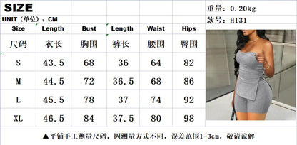 Two Piece Summer Outfits Women 2024 Fashion Sleeveless Top & Solid Shorts Y2k Casual Versatile Knit Suit for Female Streetwear - Duce Closet