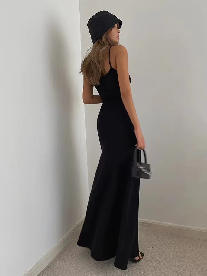 Summer Women’s Slim A-Line Backless Dress - Duce Closet