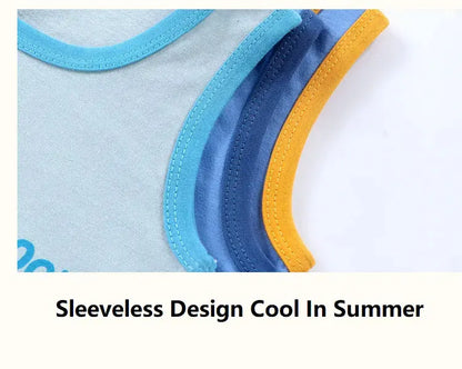 2-Piece Summer Cotton Vest & Shorts Set - Duce Closet