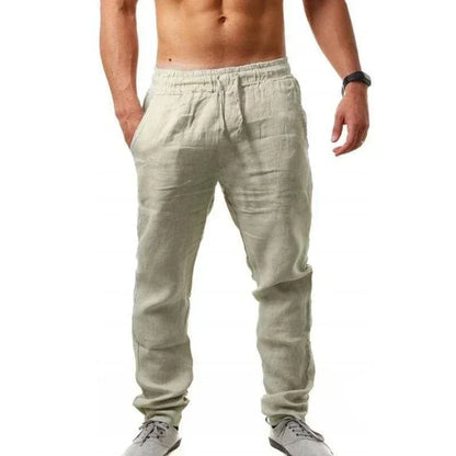 Men’s Cotton Linen Pants - Duce Closet