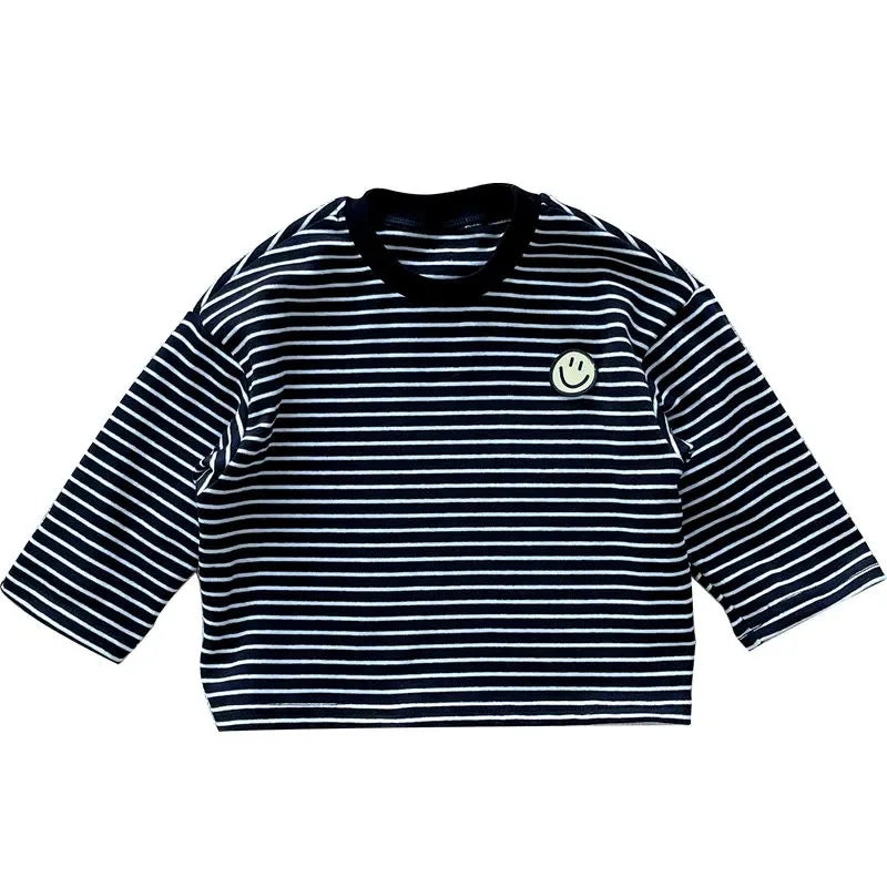 Striped Long-Sleeve Cotton T-Shirt - Duce Closet