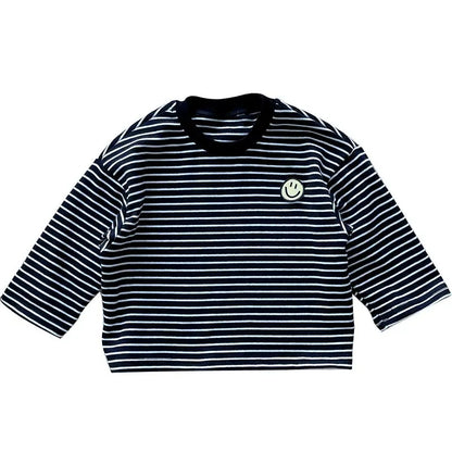 Striped Long-Sleeve Cotton T-Shirt - Duce Closet