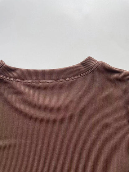 New style Lounge Wear Ribbed Casual 2 Piece Summer Shorts Set For Women Sleeve Top+Elastic Leggings Outfits - Duce Closet