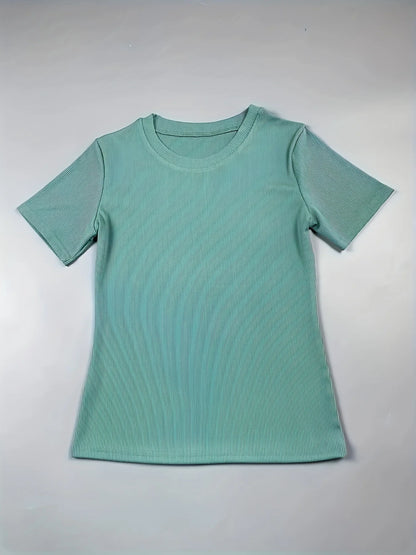 New style Lounge Wear Ribbed Casual 2 Piece Summer Shorts Set For Women Sleeve Top+Elastic Leggings Outfits - Duce Closet