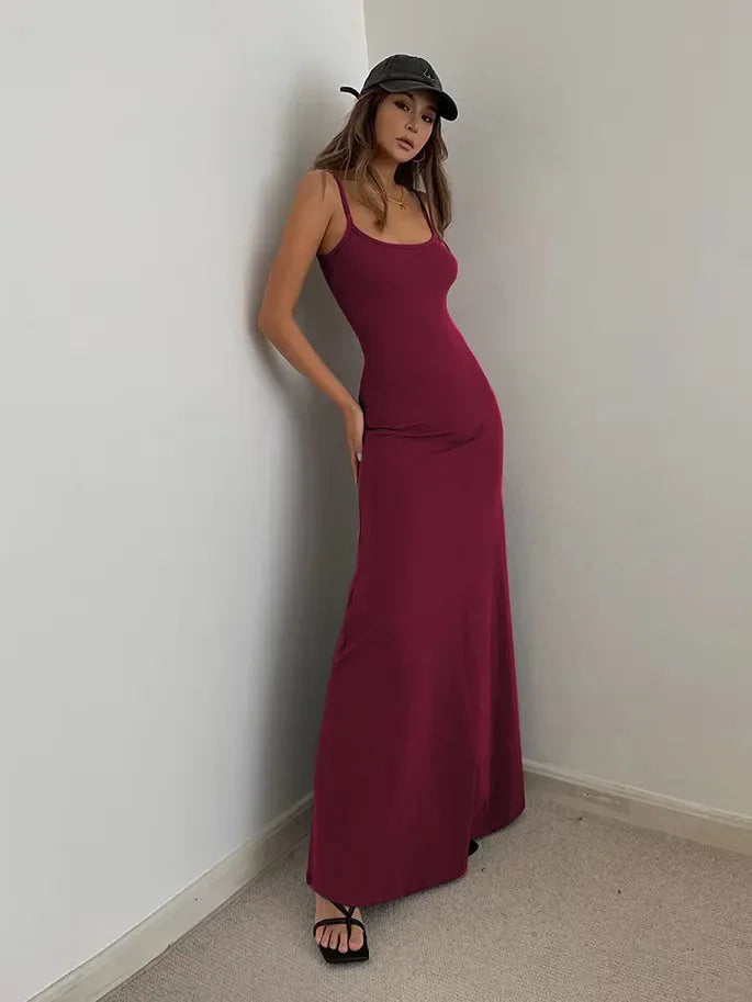 Summer Women’s Slim A-Line Backless Dress - Duce Closet