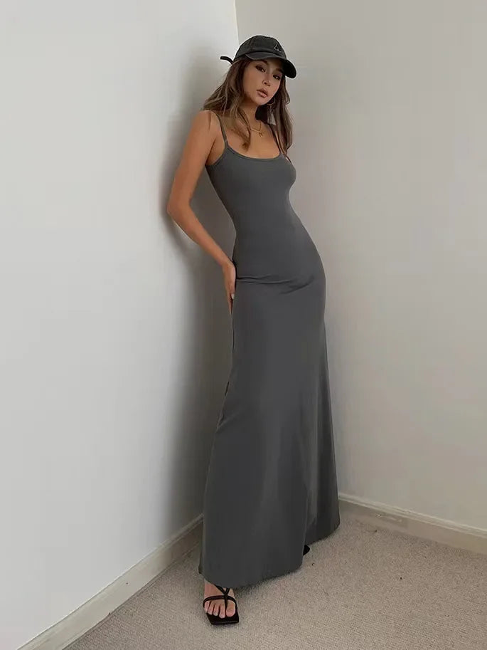 Summer Women’s Slim A-Line Backless Dress - Duce Closet