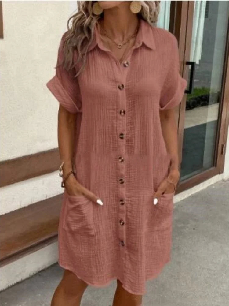 Women's Summer Shirt Dress - Duce Closet