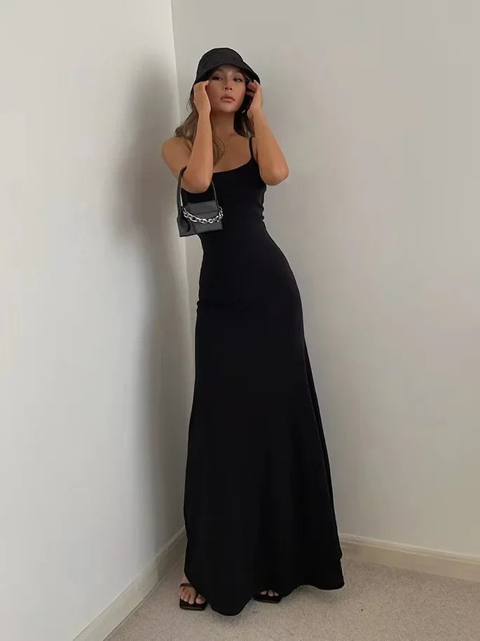 Summer Women’s Slim A-Line Backless Dress - Duce Closet